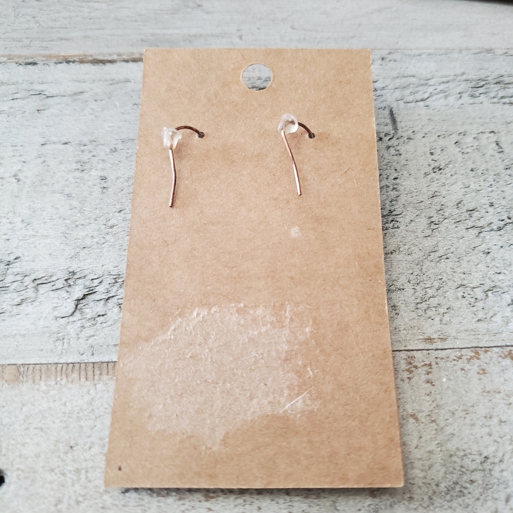 Handmade Western wood earrings - Picture 2 of 2